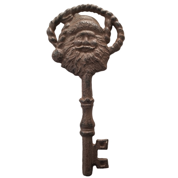 Santa's Magic Key Christmas Holiday Ornament Solid Metal 7.5" 1pc - Picture 1 of 7